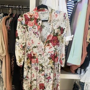 Zara floral midi dress